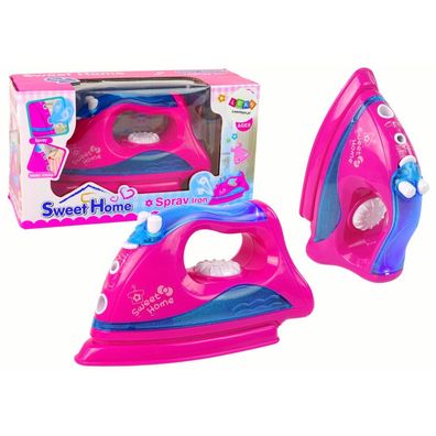 IMPORT Leantoys Rosa Bügeleisen Lichter Dampfspiel Kleine Haushaltsgeräte