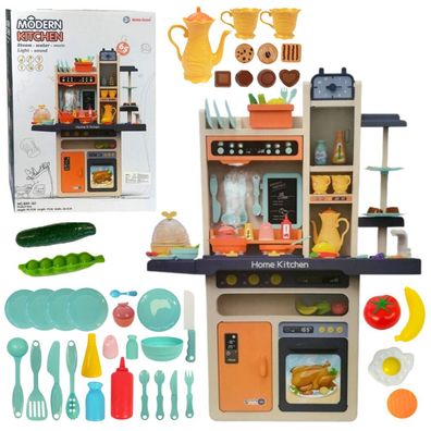 Leantoys Kinderküche Orange Gemüse Zubehör Besteck