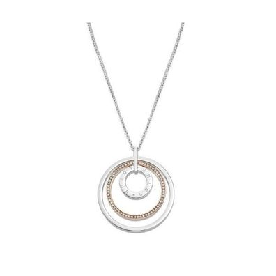 Distinctive bicolor necklace with zircons Urban Woman LS2090-1 / 2