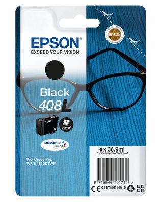 Epson 408L - 36.9 ml - Extrahohe Kapazität - Schwarz - original - Blisterverpackung