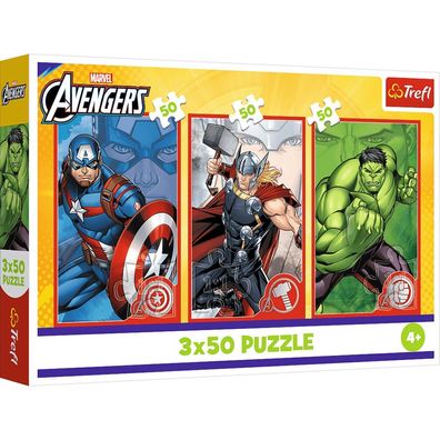 TREFL Puzzle Marvel Avengers: Dein Held 3x50 dlks