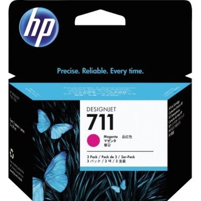 HP HP Ink No 711 HP711 HP 711 Magenta 3-pack 3pack (CZ135A)