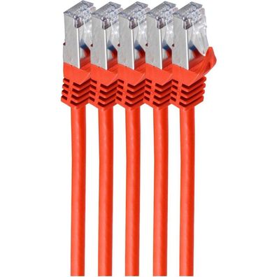 Shiverpeaks RJ45 Patchkabel S/FTP, Cat7 VE5, 1m rot