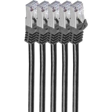 Shiverpeaks RJ45 Patchkabel S/FTP, Cat7 VE5, 1m schwarz
