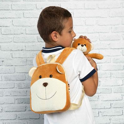Reversible Backpack Benji Bear 1.6 Liter Brown