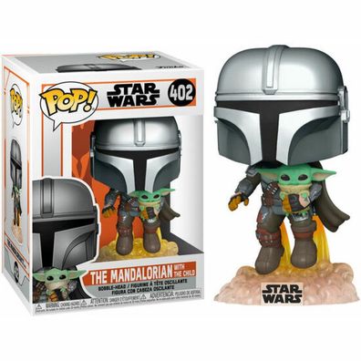 POP! Star Wars - The Mandalorian flying with Jet Pack (12,1 cm)
