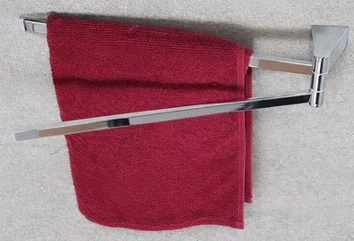 Schwenkarm Handtuchhalter 2-armig - Serie TRESA Chrom drehbar Wandmontage