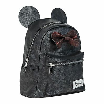 Minnie Mouse schwarzer Rucksack mit Schleife