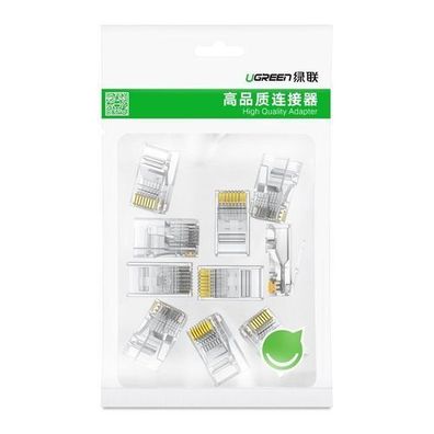 Ugreen 10x RJ45 8P8C Cat 6 Stecker, transparent (50961)