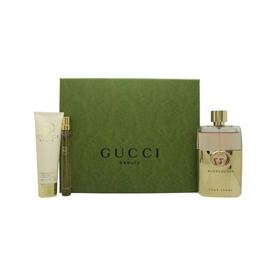 Set Gucci Guilty Edp 90ml Body 50ml Edp 10ml