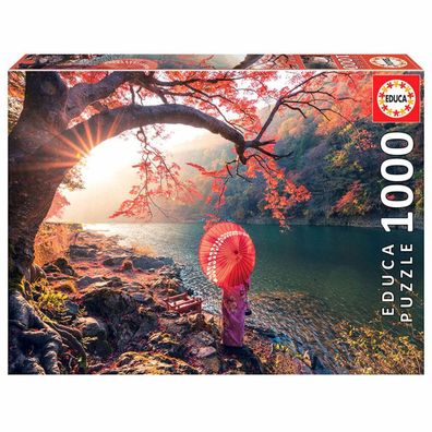 PUZZLE 1000 Sonnenaufgang AUF DEM Katsura FLUSS, JAPAN 18455 EDUCA