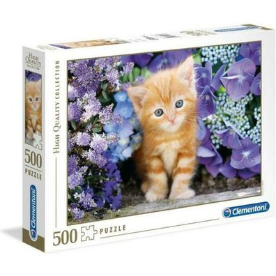 Clementoni 500Pcs Puzzle Ginger Cat In Flowers 30415 * 6