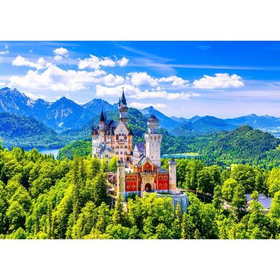 ENJOY Puzzle Schloss Neuschwanstein im Sommer, Deutschland 1000 Teile