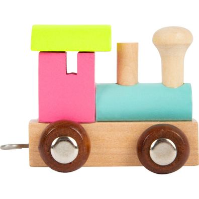 Buchstabenzug Lokomotive, bunt