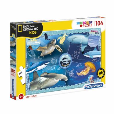 Clementoni 104Pcs. Puzzle National Geographic Fl-B3En Ocean E>