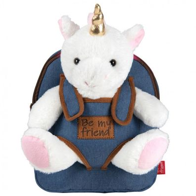 Backpack Denim Tiara Unicorn 2.7 Liter Blue/Brown
