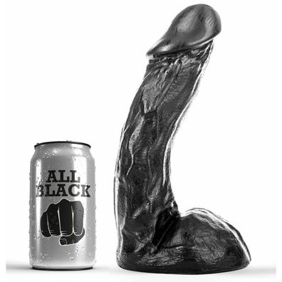 All Black realistischem Analdildo/Analplug - 23 cm Länge - Schwarz