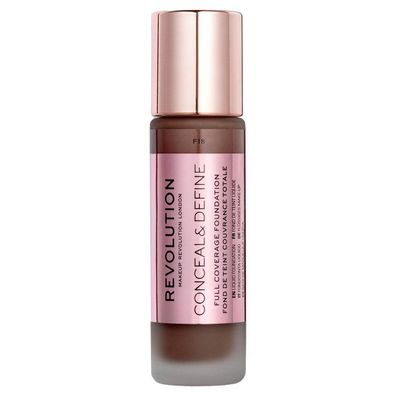 Makeup Revolution, Conceal & Define, Oil Free, Foundation, F 18, 23ml