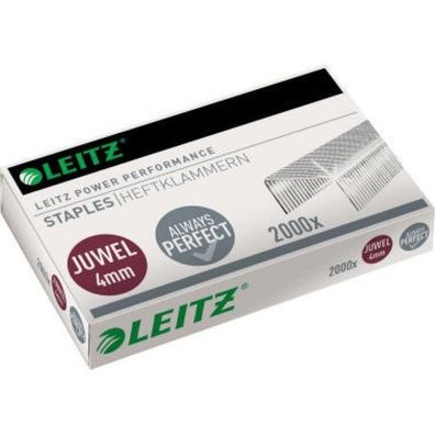 LEITZ Heftklammer Leitz 5640 - JUWEL 4 mm 12 Blatt Stahl, verzinkt Pckg/2000