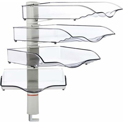Novus Briefablageset CopySwinger A4 / B4 lichtgrau-transparent 4 Fächer