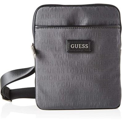 Dan Flat Top Zip Crossbody Bag Grau 19 x 23 x 2,5 cm Für Männer