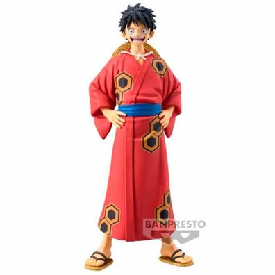 One Piece The Grandline Serie Wanokuni Yukata Monkey D Luffy Figur 16cm