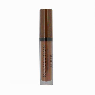 Makeup Revolution, Sheer Brillant, Vegan, Lip Gloss, Brunch, 3.5ml