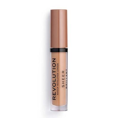 Makeup Revolution, Sheer Brillant, Vegan, Lip Gloss, 119, Hustle 3.5ml