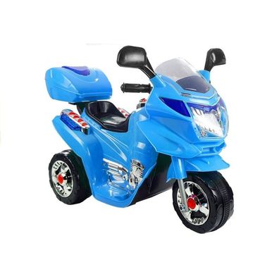 Elektromotorrad für Kinder HC8051 Blau Motorsound Hupe Melodien Motorrad