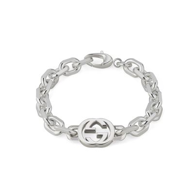 Gucci - YBA627068002 - Ineinandergreifendes G-Armband aus Sterlingsilber mit Logo