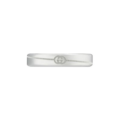 Gucci - YBC774049001 - Gucci Tag-Ring aus Sterlingsilber mit Logo