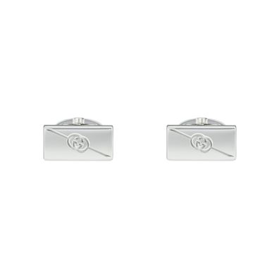 Gucci - YBE774043001 - Gucci Tag-Manschettenknöpfe aus Sterlingsilber mit Logo