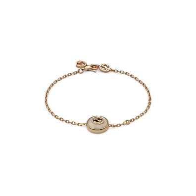 Gucci - YBA786749001 - Gucci Ineinandergreifendes Armband aus Roségold, Mop, Diamant,