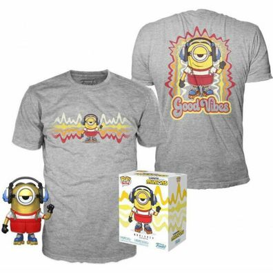 Set Figur POP & Tee Minions Roller Skating Stuart Metallic Exklusiv
