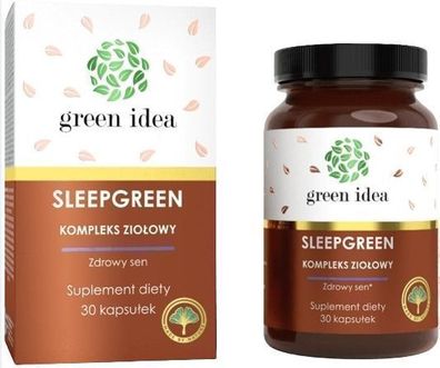 Schlafgruen Kraeuter-Kapseln, 30 Stueck - Natuerliche Unterstuetzung fuer erholsamen