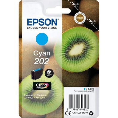 Epson Druckerpatrone 202 (C13T02F24010) cyan