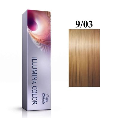 Illumina Color Permanentes Haarfärbemittel 9/03 Hellblond Natürlich Golden 60ml