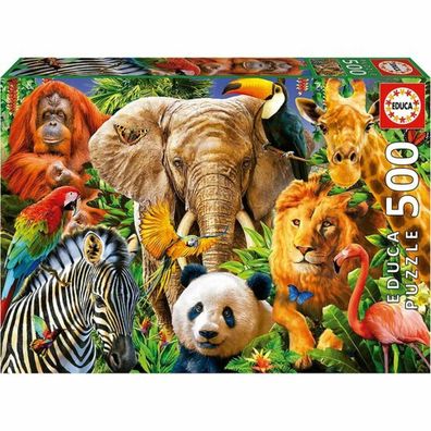 PUZZLE 500 TEILE. Wildtiere