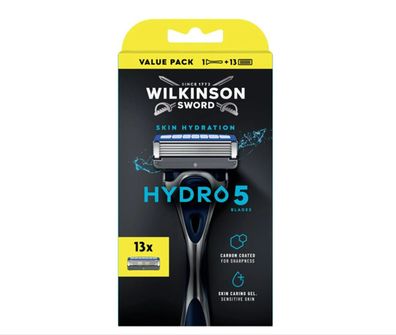 13 Wilkinson Sword Hydro5 Rasierklingen+Rasierer neues Model OVP/Neu