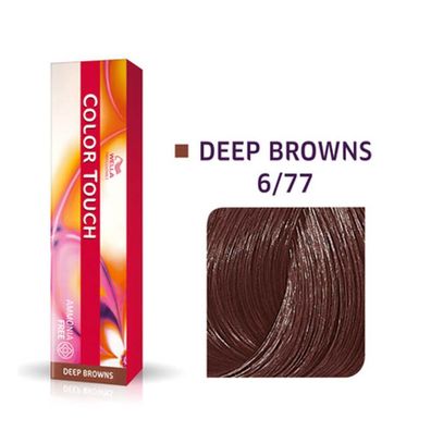 Color Touch Ammoniakfreies Semi-Permanentes Haarfärbemittel 6/77 Tiefbraun 60 ml