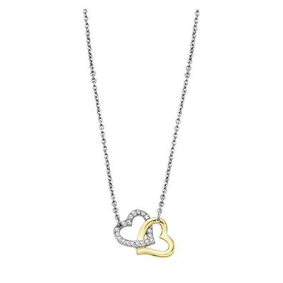 Romantic steel bicolor necklace Woman`s Heart LS2117-1 / 1