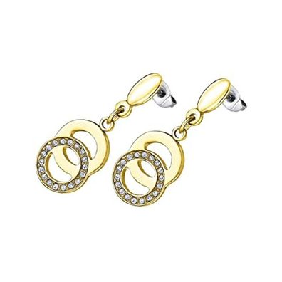 Elegant gold-plated earrings with zircons Woman Basic LS1913-4 / 3