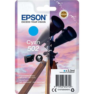 Epson Druckerpatrone 502 (C13T02V24010) cyan