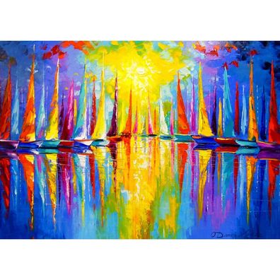 ENJOY Rainbow Sailboat Puzzle 1000 Teile
