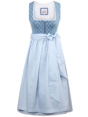 Dirndl Nebelberg 75cm Länge himmelblau