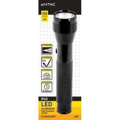 NoBrand Entac LED-Taschenlampe 1w Aluminium schwarz 2xd
