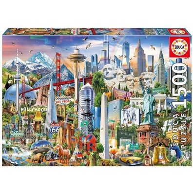 EDUCA Puzzle Wunder von Nordamerika 1500 Teile