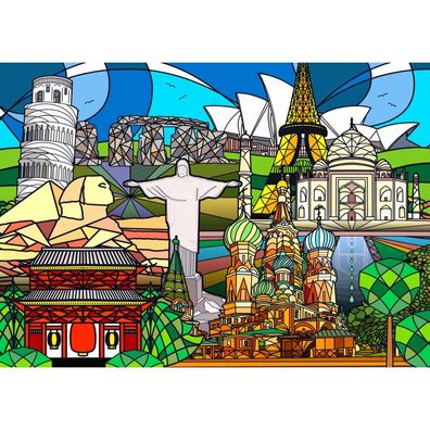 ENJOY Puzzle Weltmonumente 1000 Teile