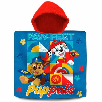 Paw Patrol Poncho Handtuch aus Baumwolle