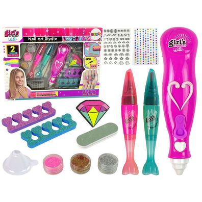 IMPORT Leantoys Nailart Set Glitzerstifte Diamanten